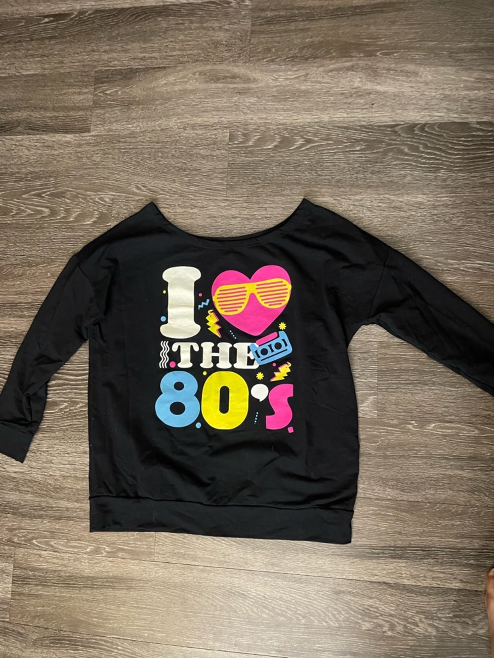 I ♥ The 80's Graphic Sweatshirt - Neon Print